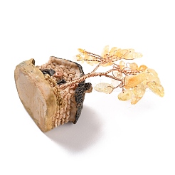 Ornamento modello in resina e citrino naturale&nbsp;DJEW-Z001-01A