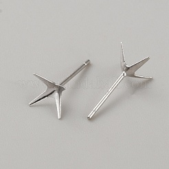 925 boucle d'oreille à tige en argent sterling plaqué rhodium&nbsp;LS-STER-WH0009-15D-P