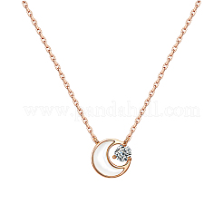 Collier étoile lune argent nacre blanche cz s925&nbsp;DQ8536