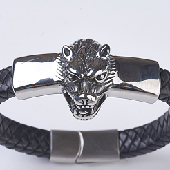Geflochtene Lederarmbänder für Herren&nbsp;BJEW-P194-17B