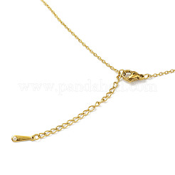 Collana con ciondolo malocchio in resina&nbsp;NJEW-M199-01G