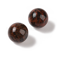 Natürliche Mahagoni-Obsidian-Kugelperlen ohne Loch&nbsp;G-K353-04D-24