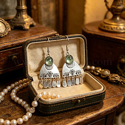 Boucles d'oreilles chandelier en résine et alliage pour femmes&nbsp;WG10698-01