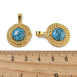 Pendientes de material sintético de color turquesa&nbsp;STAS-U024-15G-02