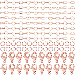 Catene a maglie a forma di cuore in ottone da 5 m&nbsp;FIND-BM0001-74