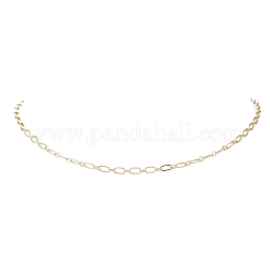 Collane con catena a maglie ovali in ottone da 3 mm per donna&nbsp;NJEW-JN05518
