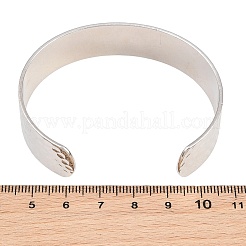 Bracelets manchettes ouvertes en laiton texturé de 15.5 mm pour femmes&nbsp;KK-CBA68DA-11P