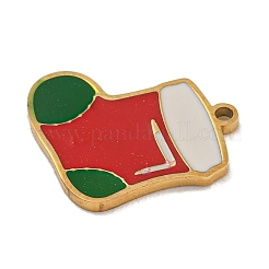 Weihnachtsthema 304 Edelstahl Emaille Charms&nbsp;STAS-Z093-02I