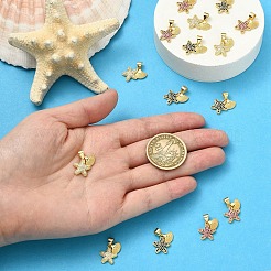 3 Stück 3 Farben Messing Micro Pave Zirkonia Charms&nbsp;KK-YW0004-48