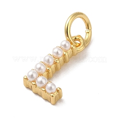Laiton plaqué en rack avec breloques en plastique ABS imitation perles&nbsp;KK-B092-30L-G