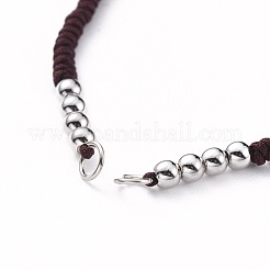 Fabrication de bracelet en fil de nylon réglable&nbsp;AJEW-JB00513-04