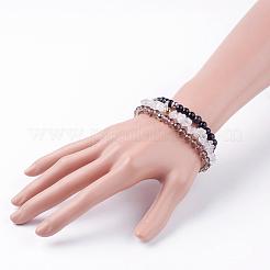 Bracciali elasticizzati in pietre dure miste naturali&nbsp;BJEW-JB03365-04
