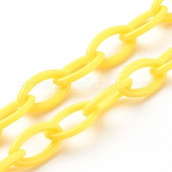 Colliers de chaîne de câble en plastique abs&nbsp;NJEW-JN03481