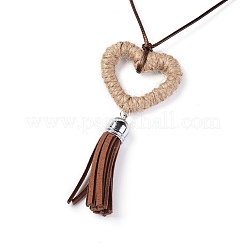 Colliers pendentifs coréens en cordons de polyester&nbsp;NJEW-JN02328-03
