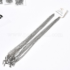 12 collier en acier inoxydable 304 pour hommes et femmes&nbsp;NJEW-H093-21P-02