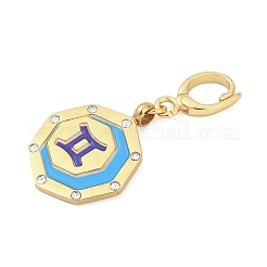 Pendentif décoratif en acier inoxydable 304 émaillé&nbsp;STAS-S168-01G-03