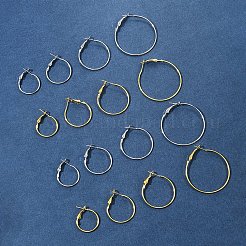 32 Stück 8 Stile Eisen Huggie Creolen Zubehörse&nbsp;IFIN-FS0001-49A