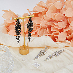 2 Paar Ohrstecker mit Strass-Blumen in zwei Farben&nbsp;EJEW-FI0002-43