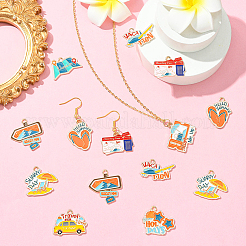 18 pendentif en alliage émaillé à thème touristique&nbsp;FIND-SC0019-21