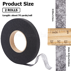 2 Rolle 2 Farben Vliesstoff Polyamid doppelseitig Schmelzklebefolie&nbsp;DIY-GF0009-34A
