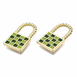 Pendentifs en damier en alliage de placage de crémaillère&nbsp;PALLOY-S132-255B-RS