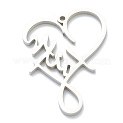 Pendentifs en acier inoxydable 304 anti-ternissement&nbsp;LS-STAS-B016-06P