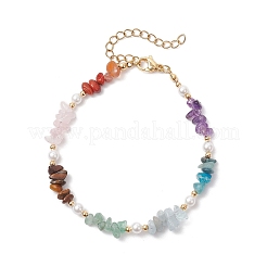 Chakra-Armbänder aus natürlichem Rosenquarz&nbsp;BJEW-JB11740-01