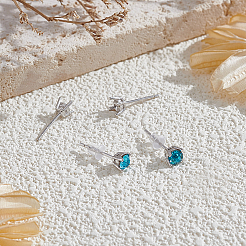 2 paire de 925 supports de boucles d'oreilles en argent sterling&nbsp;STER-BC0002-89A