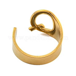 Anelli polsini in acciaio inox 201 con placcatura sotto vuoto pvd&nbsp;RJEW-Z032-01G-Q
