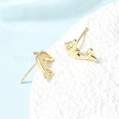 Messing Ohrstecker für Damen&nbsp;EJEW-A166-01G