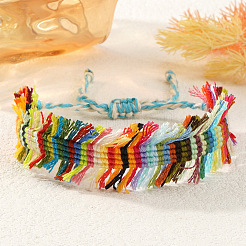 Handgefertigte Armbänder aus gewebter Polyesterkordel im Bohème-Stil für Damen&nbsp;TI9279
