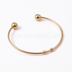 Bracelets manchettes tendance en acier inoxydable 304&nbsp;BJEW-H473-01G