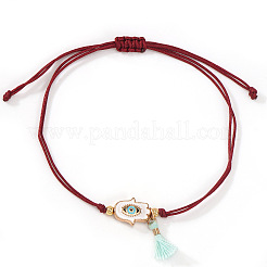 Braccialetti con ciondolo in lega smaltata a forma di mano di Hamsa con malocchio&nbsp;LS-GS7845-1