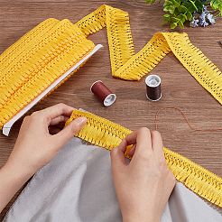15 Yard Baumwollspitze mit Fransen und Quastenbesatz&nbsp;DIY-WH0530-46B