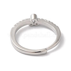 Verstellbare Ringe aus Messing mit klarem Zirkonia und Sternbild für Damen&nbsp;RJEW-S407-08P-10