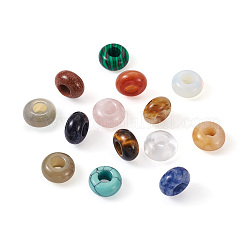 28 pz 14 stile naturale e sintetico misto pietra preziosa europea perline a foro grande&nbsp;G-TA0001-37