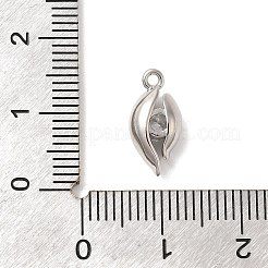 Pendenti con tema animali marini in ottone platino micro pavé di zirconi cubici trasparenti&nbsp;KK-U031-01P-01