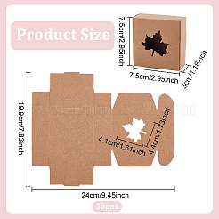 Scatole regalo pieghevoli per gioielli in cartone di carta kraft&nbsp;CON-WH0092-28