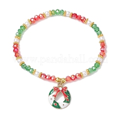 5 Stück 5 Stile galvanisierte Stretch-Armband-Sets mit Glasperlen&nbsp;BJEW-JB10381