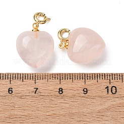Pendentifs en forme de cœur en quartz rose naturel&nbsp;G-B188-06G-09