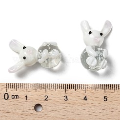 Handgemachte Häschen Bunte Malerei Perlen&nbsp;LAMP-P051-J01