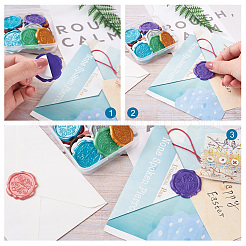 20pcs 10 Farben selbstklebende Wachssiegelaufkleber&nbsp;DIY-TA0003-48