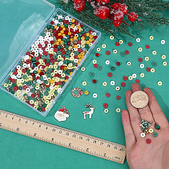Kit de fabrication de bijoux DIY avec perles et pendentifs pour Noël&nbsp;DIY-SC0025-35