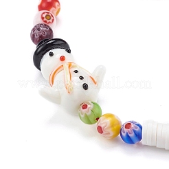 Sangles mobiles perlées au chalumeau faites à la main pour noël&nbsp;HJEW-JM00446-03