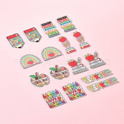 16 Stück 8 Stile Lehrertag bedruckte undurchsichtige Acrylanhänger&nbsp;FIND-FS0003-84