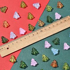 40 perles de verre teintées et chauffées&nbsp;GLAA-FS0001-88A