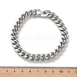 304 Edelstahl Cuban Link Kettenarmbänder für Männer&nbsp;BJEW-Z081-01P-03