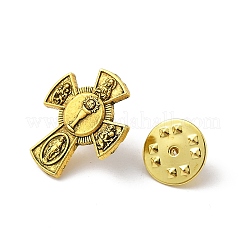 Kreuzlegierung schwarze Emaille-Anstecker Broschen&nbsp;LS-JEWB-M049-01AG-02