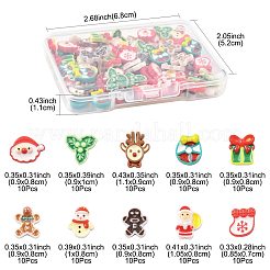 100 stücke 10 arten weihnachten leuchtende harz cabochons&nbsp;RESI-FS0002-40