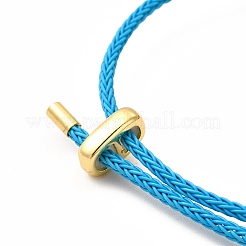 Brazalete con cuentas de latón y mal de ojo de murano&nbsp;BJEW-L679-04G-06